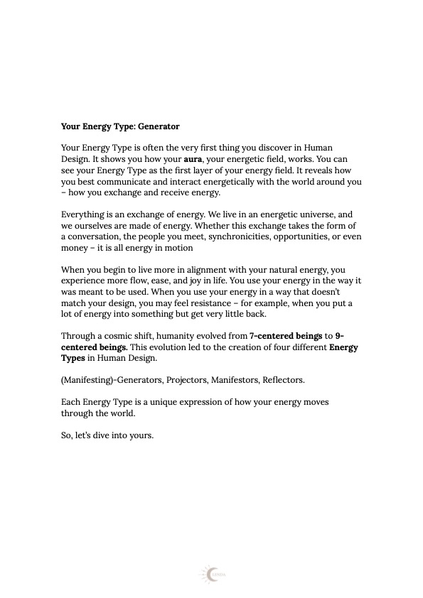 Guide page: your energy type